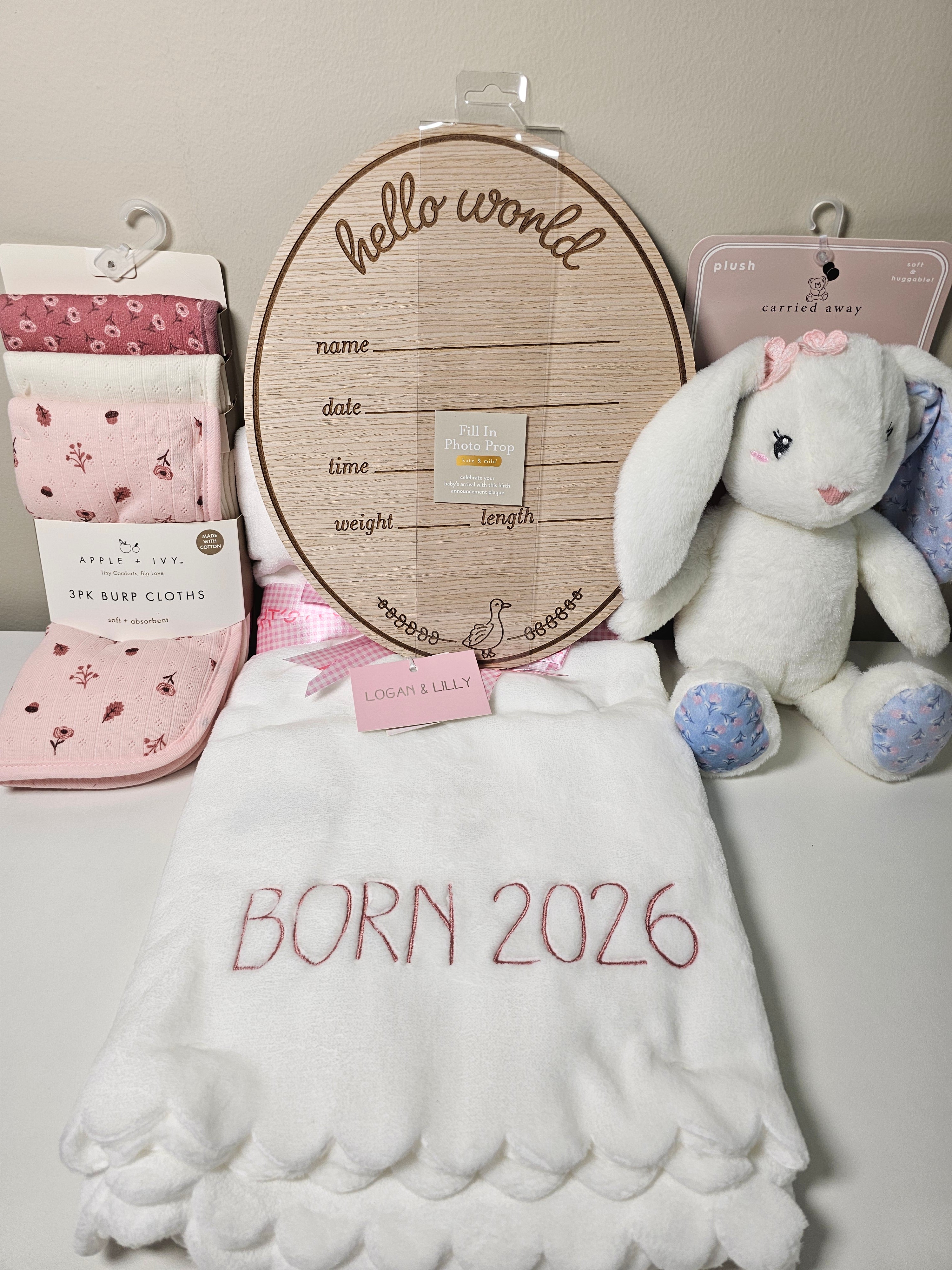 “Born in 2026” Pink Baby Bundle