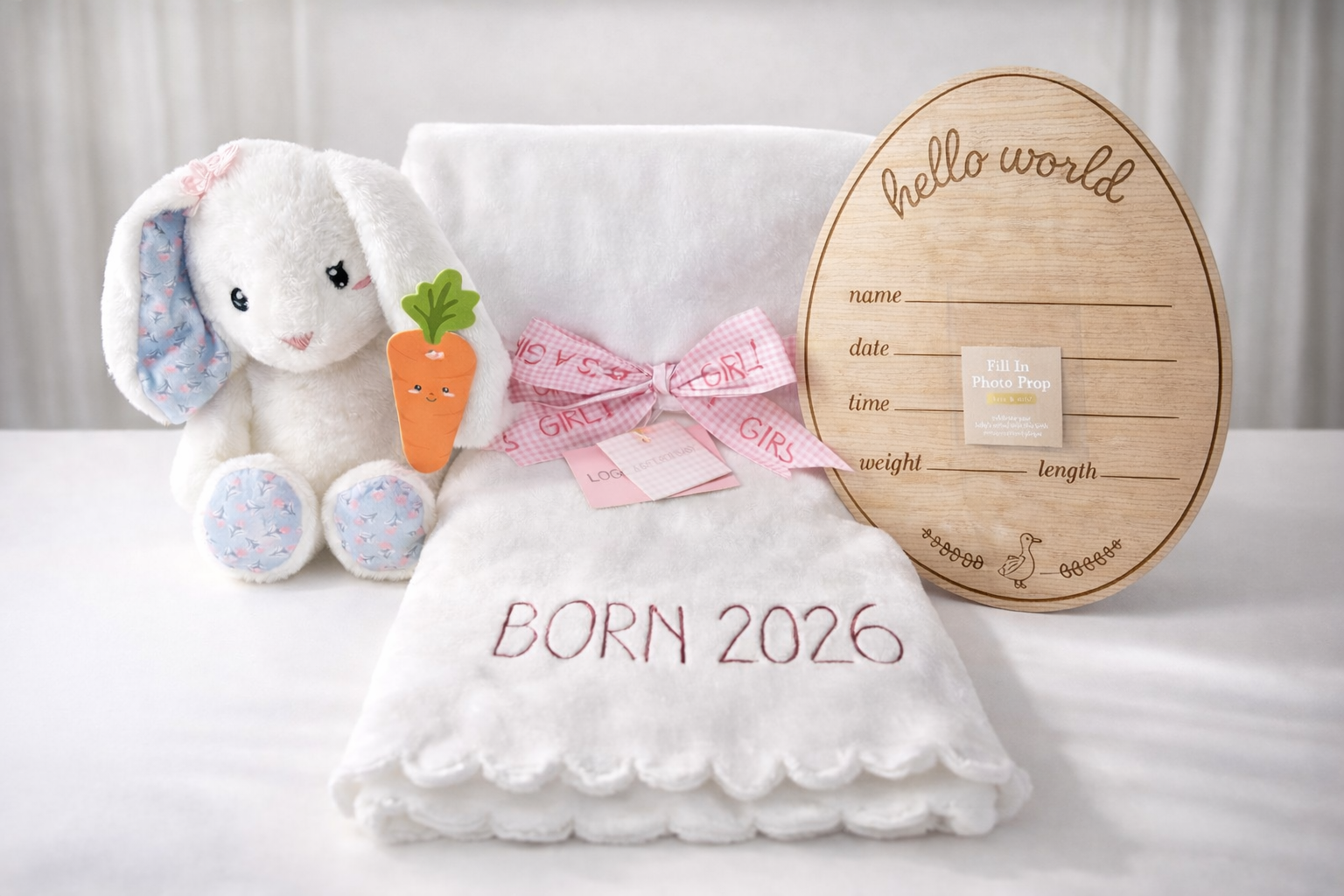 “Born in 2026” Pink Baby Bundle